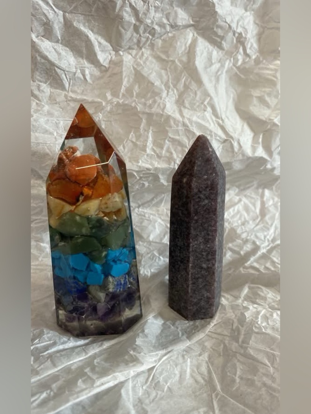 Chakra Tower and Lepidolite Set
